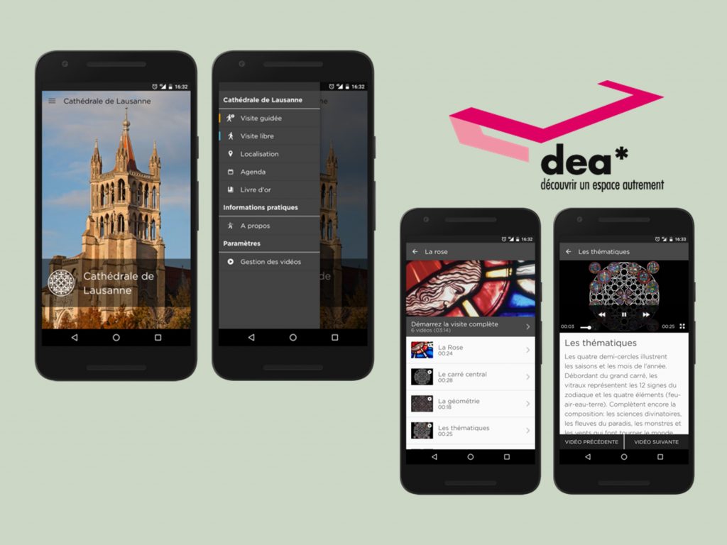 dea* Cathedrale de Lausanne, application mobile - screenshot