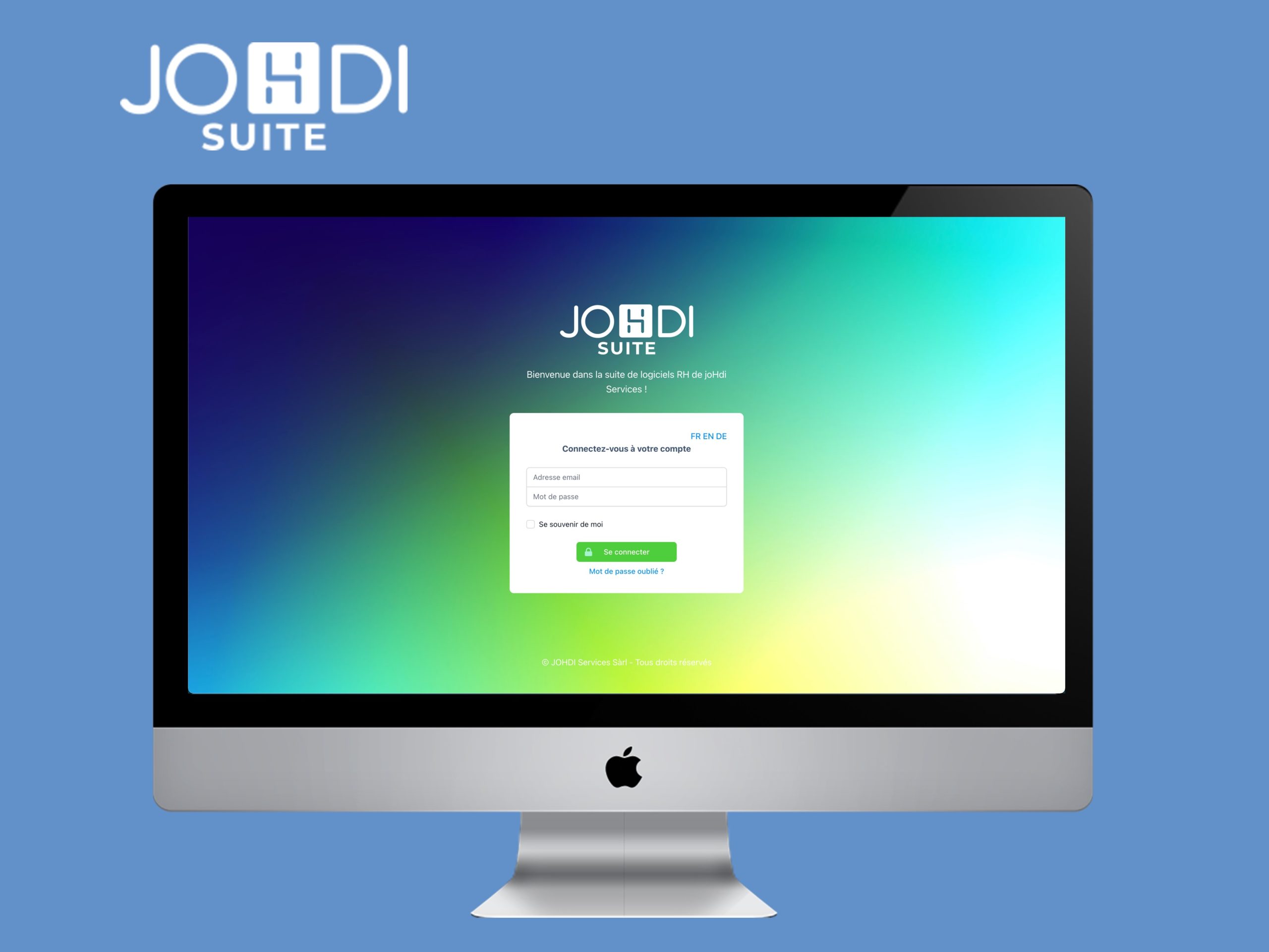 JoHdi suite - Login page